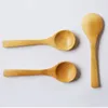 15x4cm Japan Style Natural Bamboo Spoon Woode mini runda matlagningsredskap te soppsoppskopa hushållsbeteckna bordsartiklar