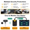 5 ruote TPMS per autoradio Android Lettore DVD Sistema di monitoraggio della pressione dei pneumatici Sensore ruota di scorta USB TMPS