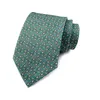 보우 넥타이 실크 8cm 남성 Ascot Necktie Green w/ 기하학적 자카드 화살표 클래식 웨딩 그레이파타 파라 홈 ha12