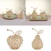 Objets décoratifs Figurines 3D Bling Cristal Poire Pomme Ornement Maison De Mariage Décor Bday Cadeaux Brillant Cristal Bureau T 230224