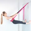 Yoga Stripes Legs Stretcher Strap Door Flexibility Stretcher Strap with Loops Split Training Waist Rope Yoga Gym Dance Ligament Stretch Belt J230225