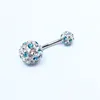Quality Stainless steel crystal ball belly ring Sexy Navel Bell Button Rings Piercing Navel Piercing Jewelry women body jewelry will and sandy