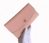 Fashion designer wallets luxury envelope purse mens womens clutch Highs quality embossed flower letter zipper coin purses card holder original box dust bag #369a