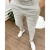 Herrbyxor Hög elastisk bomullsstrukturerad avsmalnande smala byxor STOPP Titta på min kuk Sweatpants Street Wear Pants för hane 230225