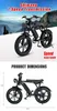 NEW CE 750W High Speed Motor 20inch Fat Tire OUXI Electric Bike 48V 15AH Lithium Battery E Bike Electric Bicycle Snow Bike