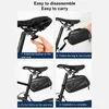 Panniers Bags WEST BIKING 2.6L Large Capacity Bicycle Saddle Bag Rainproof Shockproof Bike Tube Rear Tail Seatpost Bag Bike Accessories 230224