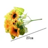 Fiori decorativi 7 teste di plastica girasole artificiale fiore falsa flores simulazione bouquet decorazione per feste decorazioni