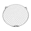 BBQ Grills Stainless Steel Round Grill Net with Foot Barbecue BBQ Meshes Cooling Rack Steam Baking Rack Camping Outdoor BBQ Grill Mesh 230224