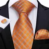 Neck Ties Dibangu 2018 New Arvival 12 Styles Silk Ties for 85cm Orange Color Men Men Men For Business Wedding Suit Neck Dravatas J230225