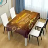 テーブルクロスブルーグリッターハヌカテーブルクロスユダヤ材メノラホリデーパーティーデコレーションホームレストランキッチン装飾カバー