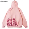 Men's Hoodies Sweatshirts Hip Hop Men Hoodie Sweatshirts Y2K Streetwear Japanese Anime Cartoon Print Hooded Harajuku Fashion Casual Loose Pullover Hoodies 230225