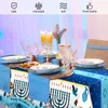 Table Cloth Happy Hanukkah Tablecloth Jewish Theme Decoration Hebrew Festival Of Lights Party Kitchen Accessories