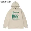 Sweats à capuche pour hommes Sweatshirts Hip Hop Sweat à capuche Streetwear Hommes Vintage Bande de dessin animé imprimé coton à capuche hiver Harajuku pull à capuche noir 230225