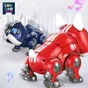 Electric/RC Animals Ukboo Dance Music Bulldog Robot Intelligent Interactive Dog com brinquedos leves para crianças Early Education Baby Toy Boys meninas 230224