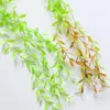 Couronnes De Fleurs Décoratives 20 PCS Plantes Artificielles Feuille De Saule Tropical Feuilles Suspendues Vigne Pour Diy Weding Décoration Jardin Décor À La Maison A