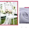 Vorhang weiße Hochzeit Tüll Stoff Ribbon Runner Geburtstagsbrötchen Craft Tutu DIY Voile Gaze Tisch Romantische reine Mesh Geschenk