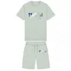 Ensemble de shorts et t-shirts pour hommes Trapstar Survêtements couples de créateurs Serviette Broderie Lettre Ensembles pour hommes Sweat-shirt à col rond pour femmes Trap Star fst78