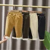 Jeans Winter Children Pants boys Girls Plus Velvet Thick corduroy Warm Trousers 1 6 years old baby s thickened double layer trousers 230224