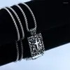 Kedjor fyrkantig stor taggkorshjälp hänge retro rock halsband punk stil katolska jesus smycken