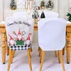 Chair Covers 2023 Christmas Back Cover Santa Claus Holiday Party Decor Dining Kitchen Decoration For Home W5O3