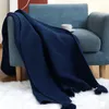 Blankets Woven Waffle Sofa Blanket Home Textile Summer Knee Solid Color Small Office Nap Quilt Throw Room Decoration