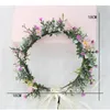 6pcs / Green Leaf Floral Crown Eucalyptus Femmes Girls Bandeau Bandeau Fleur Heads Bridal Halo Photo Prop