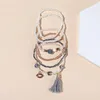 Bracelets porte-bonheur Crystal Clear Glass Bead Bracelet Set Style féminin Design Summer Trend WholesaleCharm