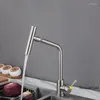 Kitchen Faucets 360° Rotating Faucet Cold And Mixer Sink Tap Brushed 304 Stainless Steel Toilet Lavotory Washbasin