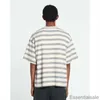 Kvinnor T-shirts Herr Lanvins Pure Cotton Shorts ärmar T Shirts Summer Wear Stripe Pattern Sweatshirt Crewneck Loose Casual Quick Dry Sports Tees W6ux