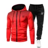 Men's Tracksuits Men's Hoodie suit fashion sik silk brand print autumn casual Hoodiepants men suit sports two piece Men Clothes Sportswear Sets Z0224