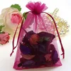 Sacos de compras 50pc Organza Jewelry Candy Bag Favors Mesh Presente bolsas de presente