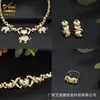 Dubai Gold Schmuck setzt nigerianische Hochzeit afrikanische Perlen Kristallbrautschmuck Set Äthiopischer Schmuck Parure 2106194534982