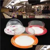 Voiture DVR Autres outils de cuisine Couvercle en plastique pour plat à sushi Buffet Bande transporteuse Réutilisable Plaque à gâteau transparente Alimentaire Er Restaurant Accessoires D DDHK2N