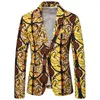 Mäns kostymer 16 färger Hawaii Style Men's Blazers Spring och Autumn Casual Printed Coat Party Slim Fit Mönster Floral Suit Jackor M-3XL