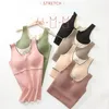 Women's Tanks Velvet Thermal Underwear Women For Winter Women's Female Clothing Long Thick Vest Breathable Warm Underwears