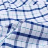 Camisas casuales para hombres 100 Oxford de algodón puro para manga larga a cuadros a rayas Hombre BusinessTartan Red Designer 230224