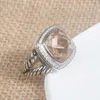 Couple Rings Women and Men Classic Ladies 14mm Morganite Zircon Rings Fashion Jewelry Accessories Rings