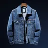 Men's Jackets Men's Cowboy Jacket Blue Color Fashion Streetwear Classic Casual Comfortable Retro Denim Coat Male Brand Cargo Clothes 230225