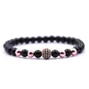 Strand Fashion Bracelet en pierre noir brillant 6 mm Pave CZ 4 bracelets de boule de couleur pour hommes femmes charme cadeau bijoux créatifs brins de perles