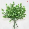 Dekorative Blumen 1pc Künstliche Blatt Grünes Gras Kunststoff Pflanzen Gefälschte Laub Bush Für Haus Garten Hochzeit Dekoration Party Liefert