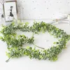 Decorative Flowers 150cm Artificial Eucalyptus Vines Wall Hanging Plants False Tree Plastic Leafs Rattan Fake Garland For Home Wedding