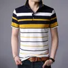 Polo da uomo Polo classica da uomo a righe Cotone manica corta Estate Plus Oversize M-XXXXL 230225