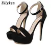 Sandalen Eilyken Summer Platform Gladiator Buckle Strap Women Sandals 2023 Thin High Heels Club Party Shoes Ladies Sandalias de Mujer Z0224