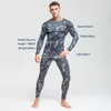 Men's Tracksuits Thermal Underwear Set Winter Hunting Gear Sport Long Johns Base Layer Bottom Top Z0224