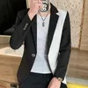 Herrenanzüge Blazer Boutique Mode Nähte Kontrastfarbe Casual Business Blazer Bräutigam Hochzeitskleid Bühne Bankett Männliche Anzugjacke