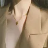 Kedjor trend rostfritt stål pärla kedja kärlek hjärthänge halsband för kvinnor staplade choker party present mode smycken 2023
