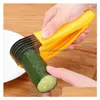 car dvr Fruit Vegetable Tools Kitchen Accessories Banana Slicer Sau Slicers Stainless Salad Sundaes Cooking Drop Delivery Home Garden Dinin Dhbyk