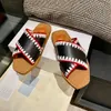 2023 Nieuwste Merk Dames Platte Slippers Designer Dames Wollen Stof Outdoor Rubber Foam Zool Slippers Sandalen 35-40