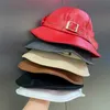 HBP New Wide Brim Hats 2022 أنثى الجلود قبة الصياد اليابانية Haruku حزام النساء الرجال دلو قبعة Gorras P230327