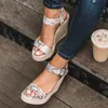 Сандалии Comemore Ladies Shoes Platform Sandals Женщины удобные клинья высокие каблуки насосы сандалия эспадрильи Женская лето плюс размер 43 Z0224